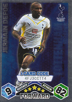 Jermain Defoe Tottenham Hotspur 2009/10 Topps Match Attax i-Card Code #EX125